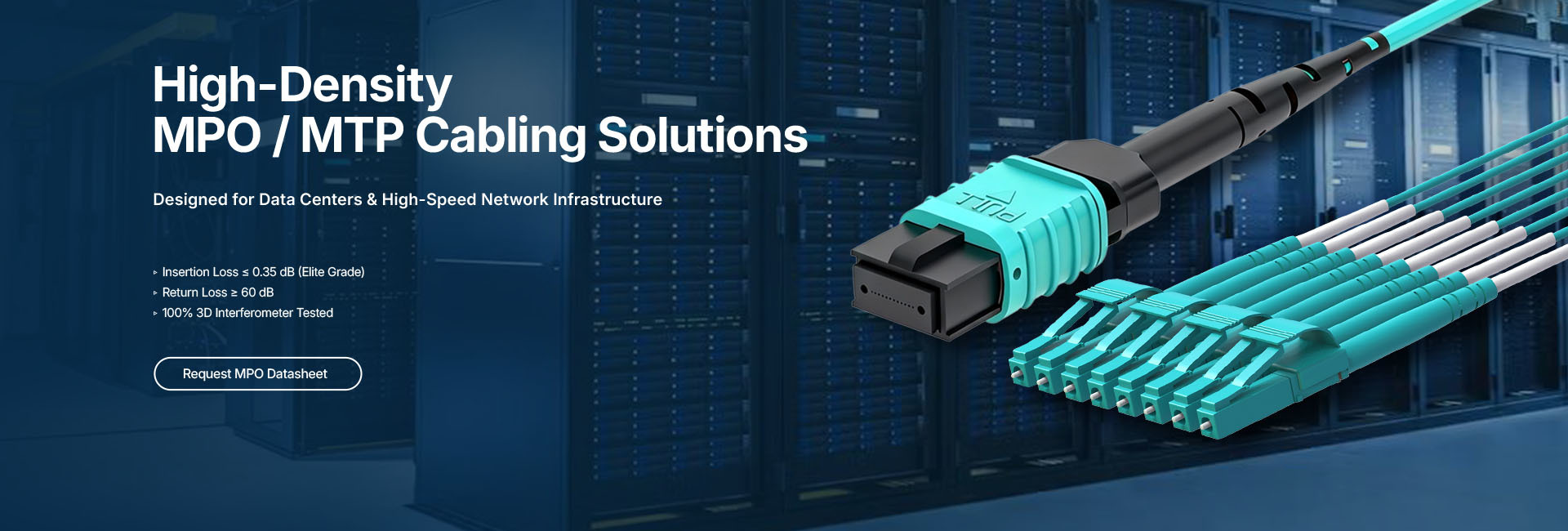 Qualità Cavo della toppa della fibra di MTP MPO Fabbrica