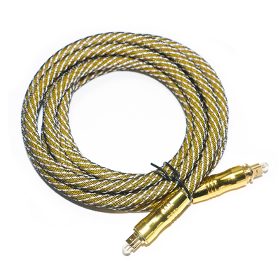 comprare TOSLINK OD7.0 Corda Intrecciata Porte Oro Placcato Cavo Digitale Ad Alta Risoluzione Per Audiophile Amplificatore TV 1.8M 3M 5M online manufacture