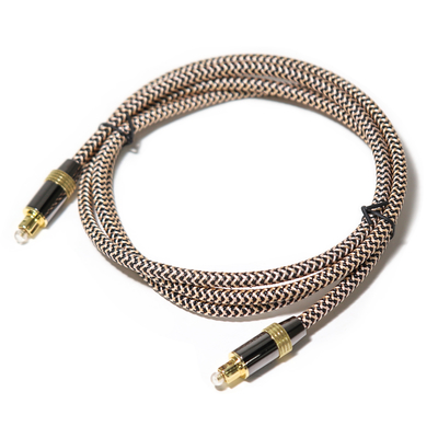 comprare Toslink Didital Optical Cable OD5.0 Golden 4K Port Corda tessuta Suono HiFi per soundbar home theater online manufacture