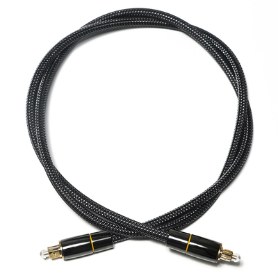 comprare Toslink Cavo in fibra ottica Toslink Rete intrecciata in nylon Connettore con bordo in rame placcato oro 1.2M per altoparlante subwoofer online manufacture