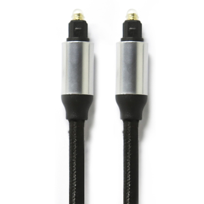comprare Cavo in fibra ottica digitale Toslink OD4.0 Cavo intrecciato Connettore rotondo con guscio in metallo placcato in plastica per lettore CD Soundbar online manufacture