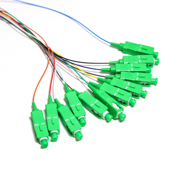 SC APC 12 core Fanout In Fibra Ottica Treccia SM Simplex 1.5 M Fibra Ottica Treccia/Splitter del Circuito di Onde di Luce Planare