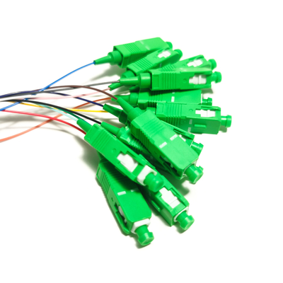 SC APC 12 core Fanout In Fibra Ottica Treccia SM Simplex 1.5 M Fibra Ottica Treccia/Splitter del Circuito di Onde di Luce Planare