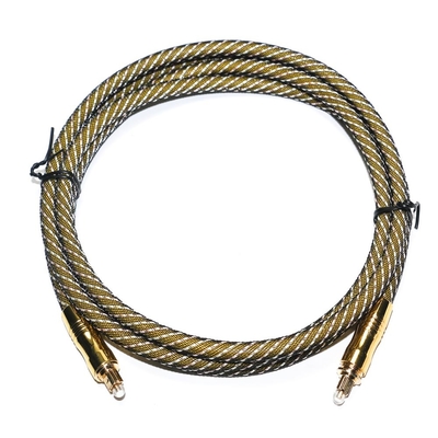 TOSLINK Cavo audio ottico OD 7.0 Rete intrecciata in nylon Porte placcate oro 4K Suono HiFi per amplificatore subwoofer Audiophile