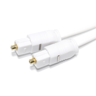 Cavo audio ottico digitale presa di fabbrica bianco Toslink SPDIF ultra-sottile per mini CD Home Sound Bar