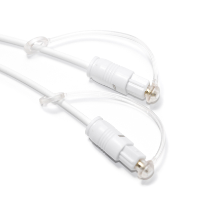 Cavo audio ottico digitale presa di fabbrica bianco Toslink SPDIF ultra-sottile per mini CD Home Sound Bar