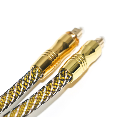 TOSLINK OD7.0 Corda Intrecciata Porte Oro Placcato Cavo Digitale Ad Alta Risoluzione Per Audiophile Amplificatore TV 1.8M 3M 5M