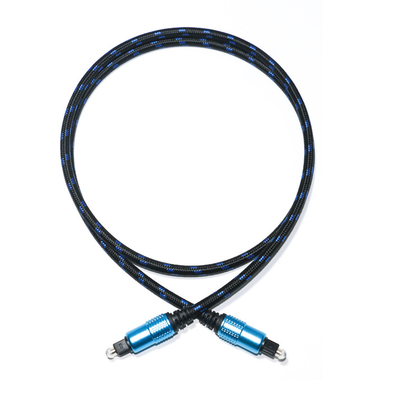 TOSLINK Cavo Audio Digitale Ottico Placcato Rotondo Ject Corda A Maglia Suono Hifi Per Home Theater 1.8M 2M
