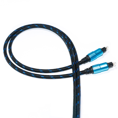 TOSLINK Cavo Audio Digitale Ottico Placcato Rotondo Ject Corda A Maglia Suono Hifi Per Home Theater 1.8M 2M