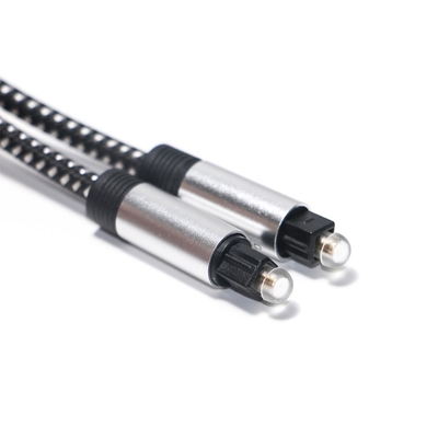 Toslink cavo audio digitale ottico cavo SPDIF porta a conchiglia placcata in corda lavorata a maglia per soundbar del lettore CD Home Theater