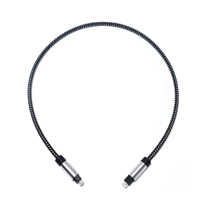 Toslink cavo audio digitale ottico cavo SPDIF porta a conchiglia placcata in corda lavorata a maglia per soundbar del lettore CD Home Theater