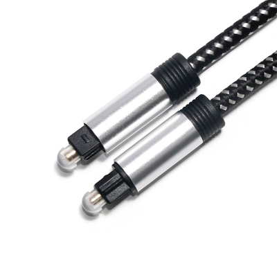Toslink cavo audio digitale ottico cavo SPDIF porta a conchiglia placcata in corda lavorata a maglia per soundbar del lettore CD Home Theater