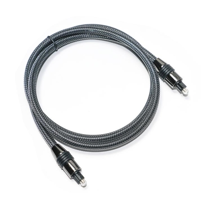 Presa di fabbrica Cavo audio digitale Toslink nuovo di zecca Connettore placcato in oro con guscio in metallo OD4.0 intrecciato in nylon