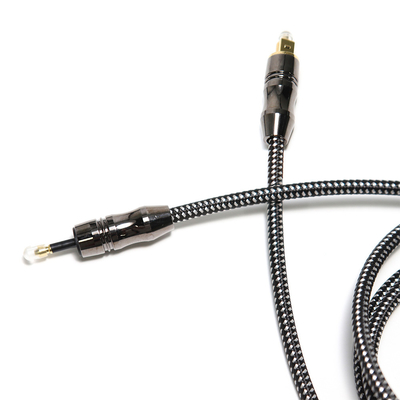 Cavo audio ottico TOSLINK intrecciato digitale Connecotr in metallo placcato 4K per soundbar teatrale