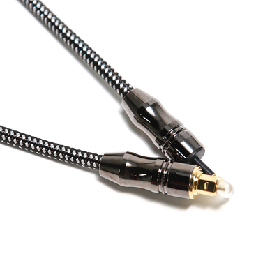 Cavo audio ottico TOSLINK intrecciato digitale Connecotr in metallo placcato 4K per soundbar teatrale