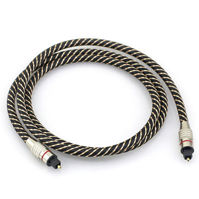 Cavo digitale ottico Toslink Nylon intrecciato Guscio metallico Connettore ad anello rosso HiFi SPDIF 1M - 10M Per soundbar