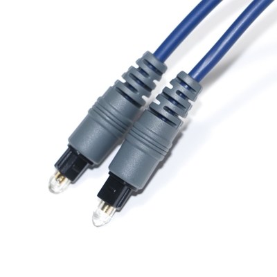 Toslink Audio Fibra Ottica Cavo Blu Spdif Plastica Piazza Soket 1.0mm PMMA 1M 2M Per TV Lettore CD
