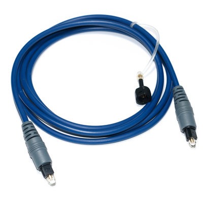 Toslink Audio Fibra Ottica Cavo Blu Spdif Plastica Piazza Soket 1.0mm PMMA 1M 2M Per TV Lettore CD
