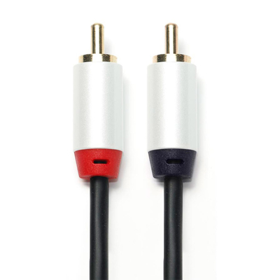 3,5 millimetri audio di metallo placcato bianco Shell Golden Connector del cavo 2/1 di Digital 1M 2M 3M RCA per l'audio dell'automobile di Soundbar