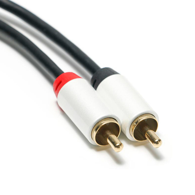 3,5 millimetri audio di metallo placcato bianco Shell Golden Connector del cavo 2/1 di Digital 1M 2M 3M RCA per l'audio dell'automobile di Soundbar
