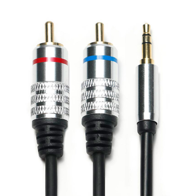 Factory outlet RCA 3.5MM Cavo audio Red Blue Rim PCV Lega placcata per CD TV Soundbar
