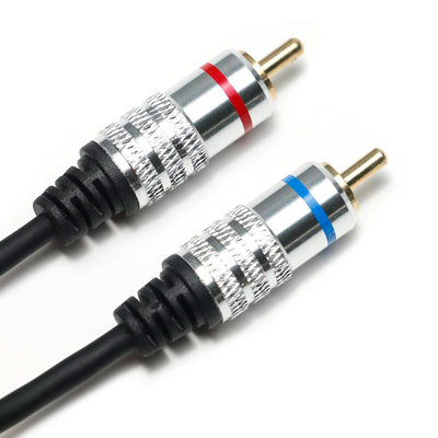 Factory outlet RCA 3.5MM Cavo audio Red Blue Rim PCV Lega placcata per CD TV Soundbar