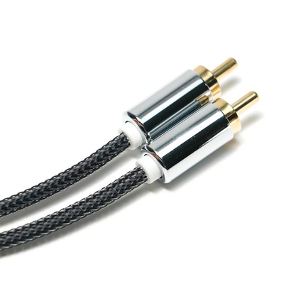 Guscio in lega di alluminio lavorato a maglia in nylon nero RCA Splendid OD6.0 per soundbar HiFi Car audio di lusso 1,5 M