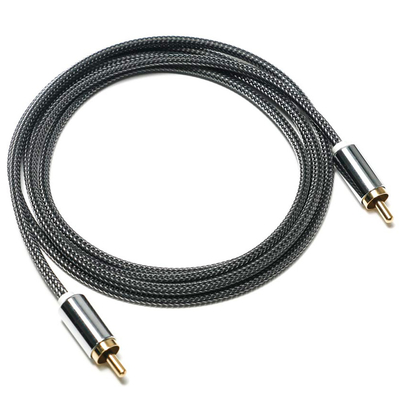 Guscio in lega di alluminio lavorato a maglia in nylon nero RCA Splendid OD6.0 per soundbar HiFi Car audio di lusso 1,5 M