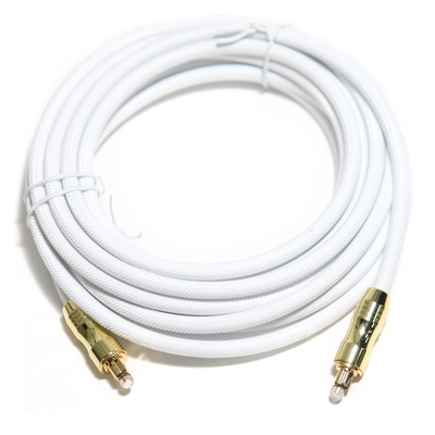 Cavo in fibra ottica audio digitale Toslink OD5.0 Corda lavorata a maglia placcata oro Shell 1.2M per audiofili Outdoor Speake