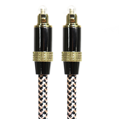 Toslink Didital Optical Cable OD5.0 Golden 4K Port Corda tessuta Suono HiFi per soundbar home theater