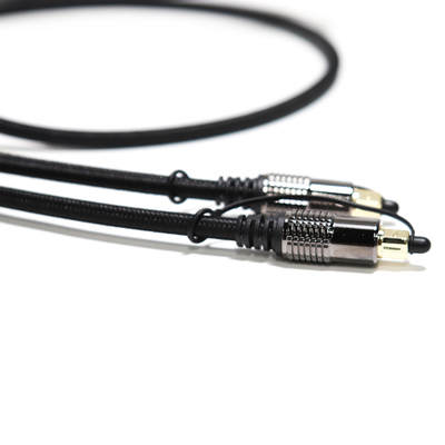 Cavo audio ottico TOSLINK OD5.0 Blakc Knite Rope Lega placcata Shell Interfaccia oro 0.8M 1.2M Per soundbar home theater