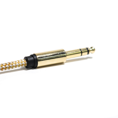 Guita String Cavo audio RCA 6,35 mm Corda lavorata a maglia Interfaccia in metallo fine 0,8 m
