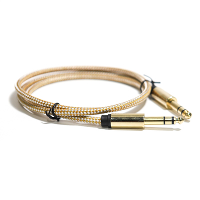 Guita String Cavo audio RCA 6,35 mm Corda lavorata a maglia Interfaccia in metallo fine 0,8 m