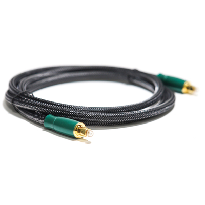 Cavo audio ottico digitale presa di fabbrica Guscio in metallo verde oliva con rete tessuta 0,8 m 1,2 m