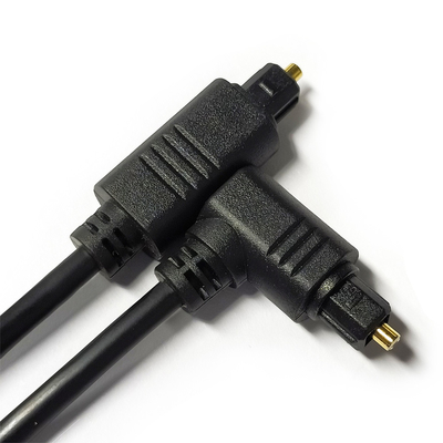 presa di fabbrica Cavo audio digitale Toslink Nero OD4.0 Interfaccia quadrata 90 ° 0,5 M per soundbar mini Player