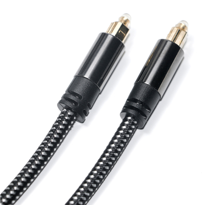 Presa di fabbrica Cavo audio ottico digitale Toslink nuovo di zecca Cavo amplificatore in oro placcato rete intrecciata SPDIF per subwoofer