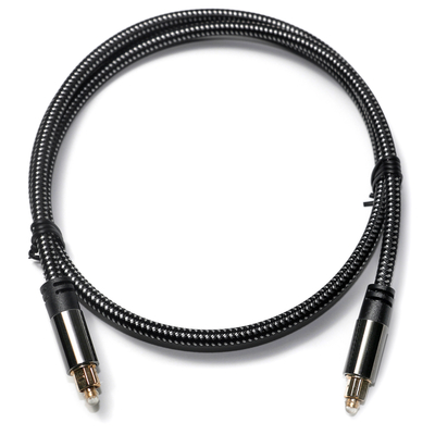 Presa di fabbrica Cavo audio ottico digitale Toslink nuovo di zecca Cavo amplificatore in oro placcato rete intrecciata SPDIF per subwoofer