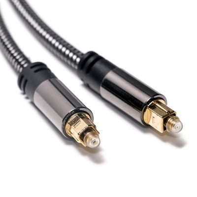 Presa di fabbrica Cavo audio ottico digitale Toslink nuovo di zecca Cavo amplificatore in oro placcato rete intrecciata SPDIF per subwoofer