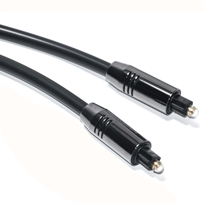 Cavo audio ottico Toslink OD5.0 Lega di alluminio nera Porte in oro placcato in PVC ottico Prestazioni di costo per soundbar domestica