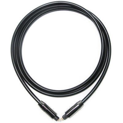 Cavo audio ottico Toslink OD5.0 Lega di alluminio nera Porte in oro placcato in PVC ottico Prestazioni di costo per soundbar domestica