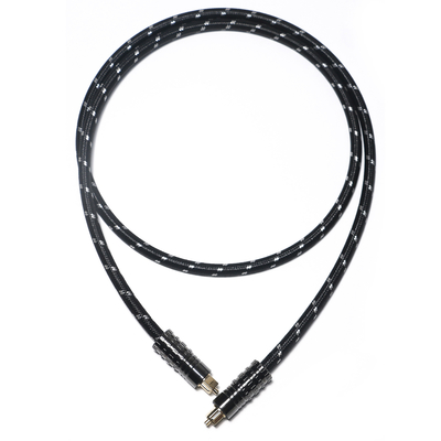 Cavo audio ottico digitale Toslink OD5.0 corda lavorata a maglia placcata con guscio strutturato nero per soundbar amplificatore 1.5M 3M 5M