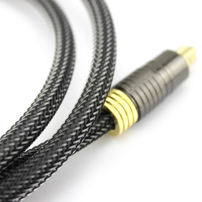 Presa di fabbrica Audio ottico digitale premium Toslink Corda lavorata a maglia dorata placcata 24K 1.2M