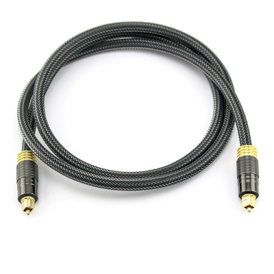 Presa di fabbrica Audio ottico digitale premium Toslink Corda lavorata a maglia dorata placcata 24K 1.2M