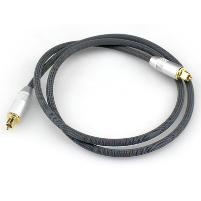[Presa di fabbrica] Corda lavorata a maglia con porta in argento dorato placcato Toslink per altoparlante subwoofer HiFi audiofilo 1.2M 2M