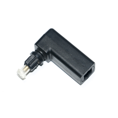 Toslink femmina a Toslink maschio ottico 90 gradi ad angolo retto cavo audio adattatore convertitore audio stereo 360 giri
