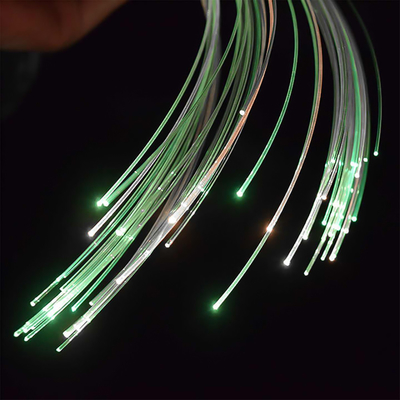 Presa di fabbrica POF 10mX 6mm Diametro esterno PVC PMMA Plastica nera Giacca Glow Cavo in fibra ottica per luce decorativa