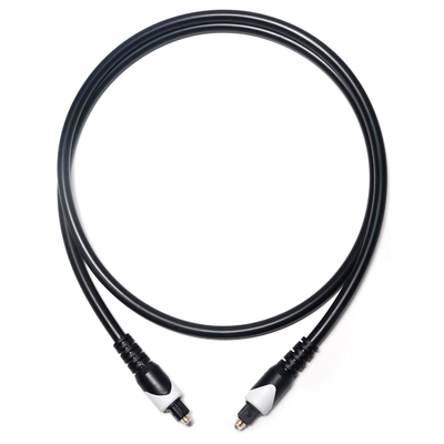 White&Toslink Cavo digitale OD4.0 Cavo in fibra ottica placcato LSZH Riparo in PVC Spina rotonda per la casa Plaer CD Soundbar
