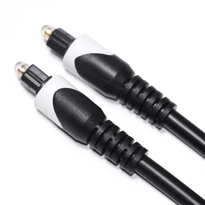 White&Toslink Cavo digitale OD4.0 Cavo in fibra ottica placcato LSZH Riparo in PVC Spina rotonda per la casa Plaer CD Soundbar