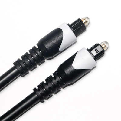 White&Toslink Cavo digitale OD4.0 Cavo in fibra ottica placcato LSZH Riparo in PVC Spina rotonda per la casa Plaer CD Soundbar