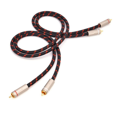 Cavo audio digitale ROHS RCA SPDIF 3,5 mm placcato in oro con corda lavorata a maglia 5.1